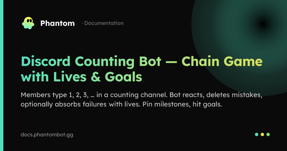 Discord Counting Bot — Chain Count Game with Lives & Milestones ...