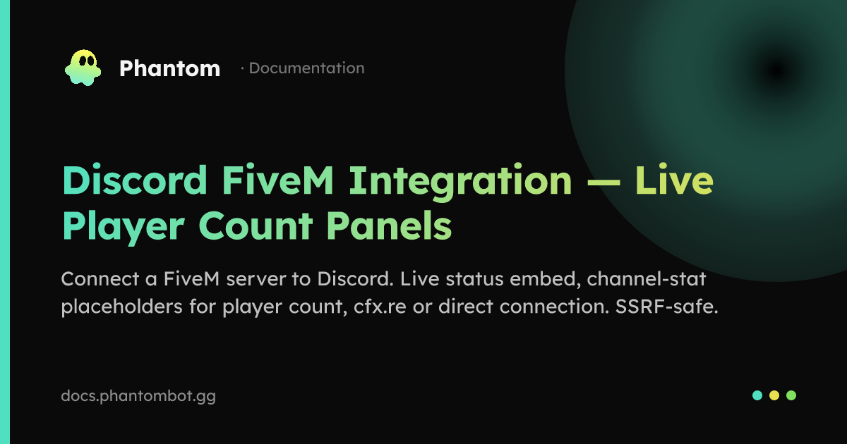 Discord FiveM Integration — Live Player Count & Server Status | Phantom ...