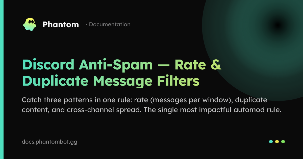 Discord Anti-Spam Bot — Rate, Duplicate, Cross-Channel Detection ...