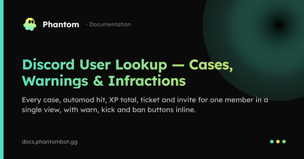 Look Up Discord User History — Mod Cases, Warnings, Infractions ...