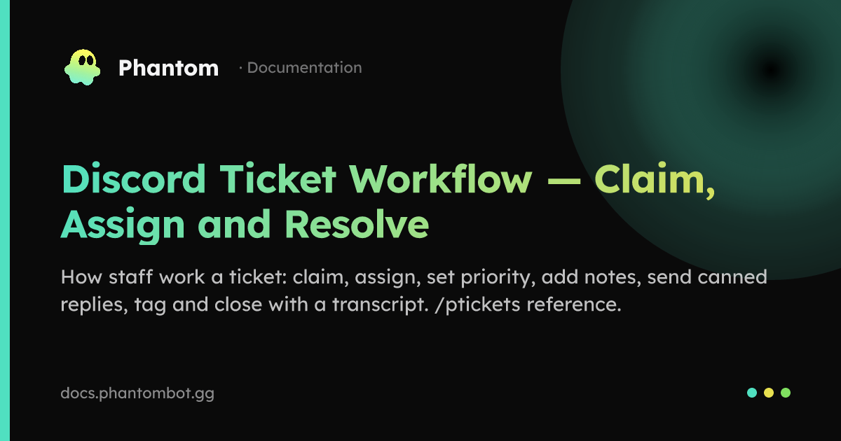 Discord Ticket Management for Support Staff — Claim, Assign, Resolve ...